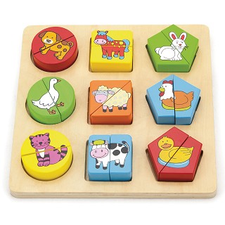 Geometry Shape Sorting Puzzle - Farm Animals